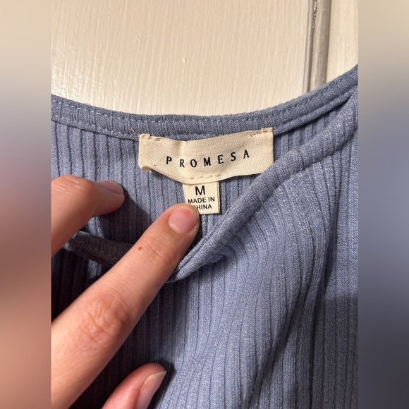 Vici Swiss Dot Ribbed Bodysuit Size Medium - Picture 6 of 9